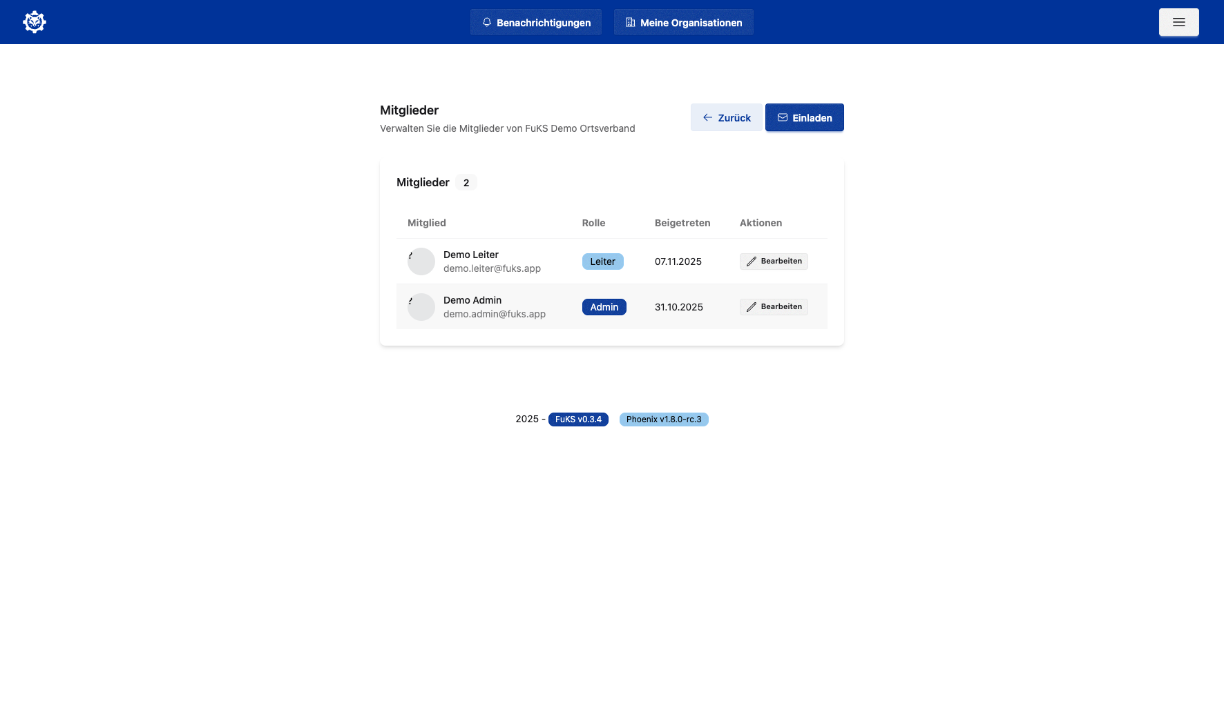 Mitglieder-Verwaltung